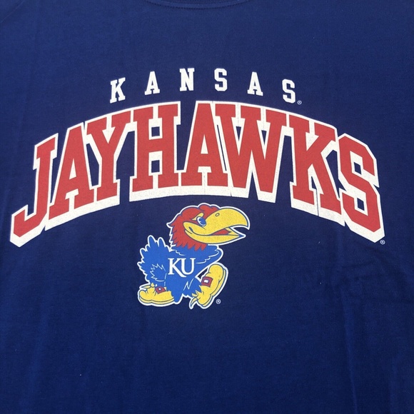 Fanatics University of Kansas Jayhawks Mens T-Shirt Large Blue KU NCAA New Tags - Picture 2 of 11